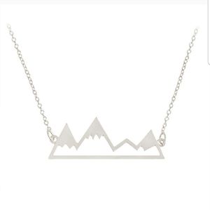 🗻 Cute Silver Mountain Necklace